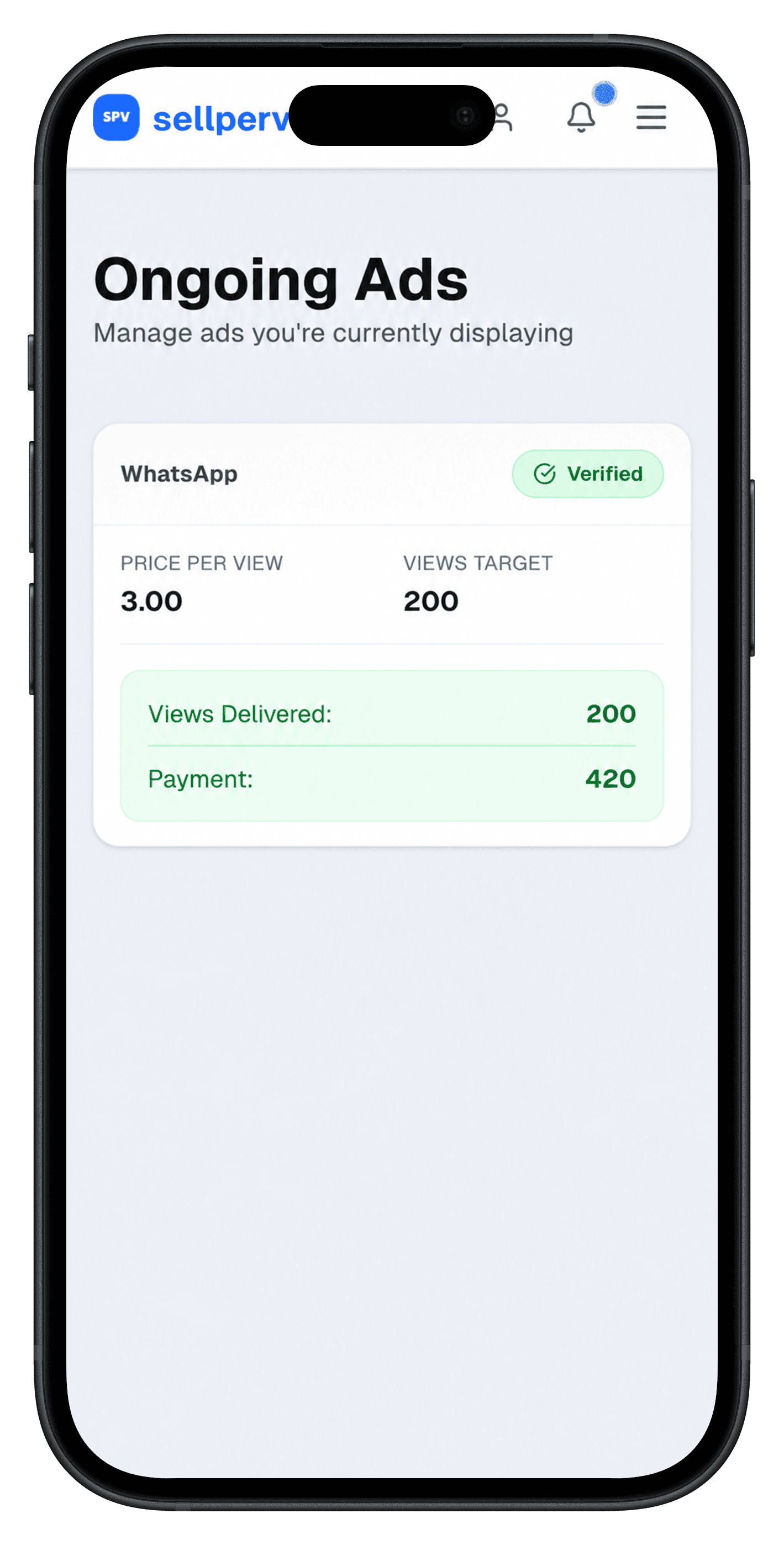 Mobile App Interface - Earn & Get Paid